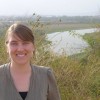Katrina in Ethiopia Kat in front of the Blue Nile, Ethiopia