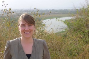 Katrina in Ethiopia Kat in front of the Blue Nile, Ethiopia
